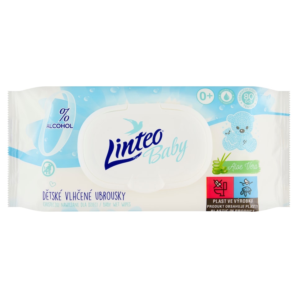 Linteo Baby Aloe Vera Baby Wet Wipes 80 pcs