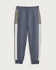 image 4 of F&F Boys Cotton Rich Colour Block Drawstring Joggers in Blue
