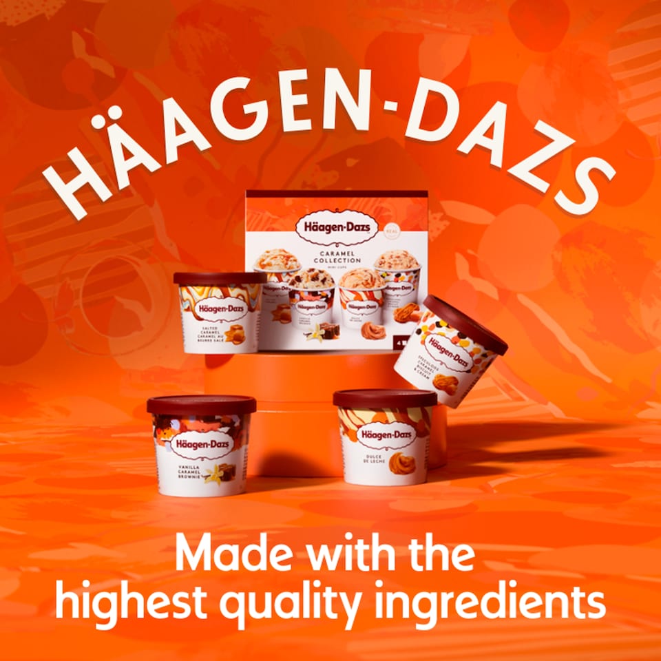 image 1 of Haagen-Dazs Caramel Mini Ice Cream Cups 4 X 95Ml