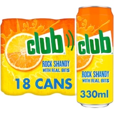 Club Rock Shandy Soft Drink 18 x 330ml