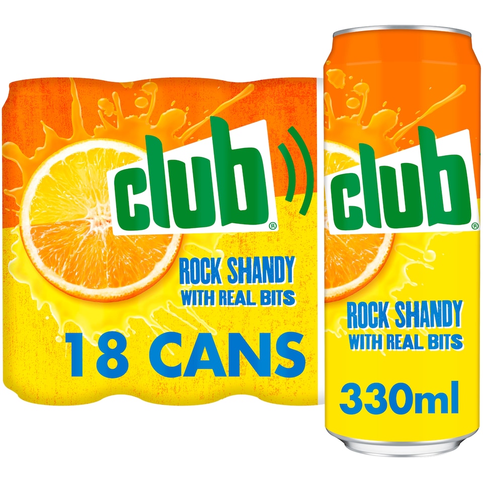 image 1 of Club Rock Shandy Cans 18 x 330ml