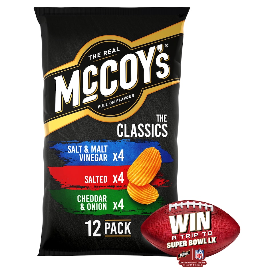 image 1 of Mccoy's Classic Variety Potato Crisps 12 X 25G