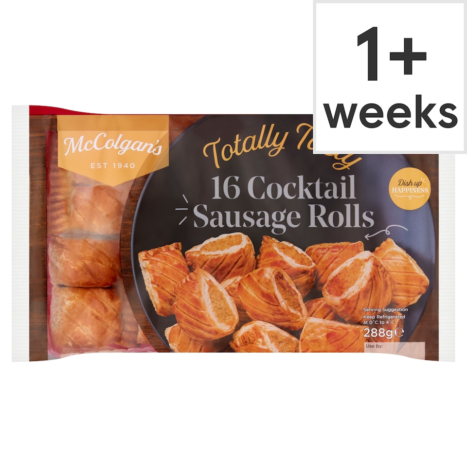 Mccolgans 16 Cocktail Sausage Rolls 288G