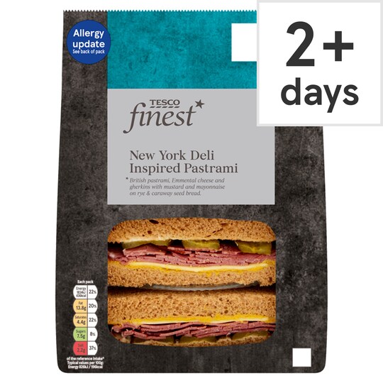 Tesco Finest New York Deli Pastrami Sandwich Tesco Groceries