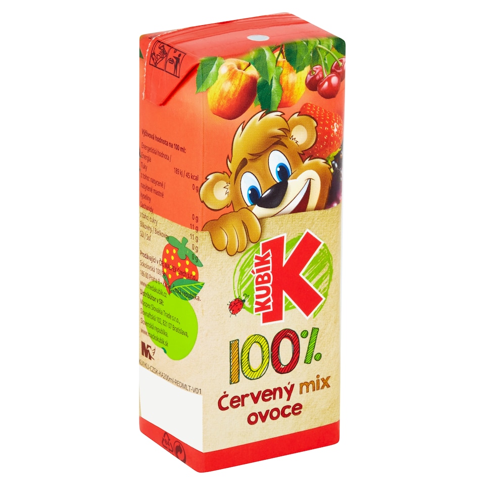 obrázok 1 z Kubík 100% červený mix ovocia 200 ml