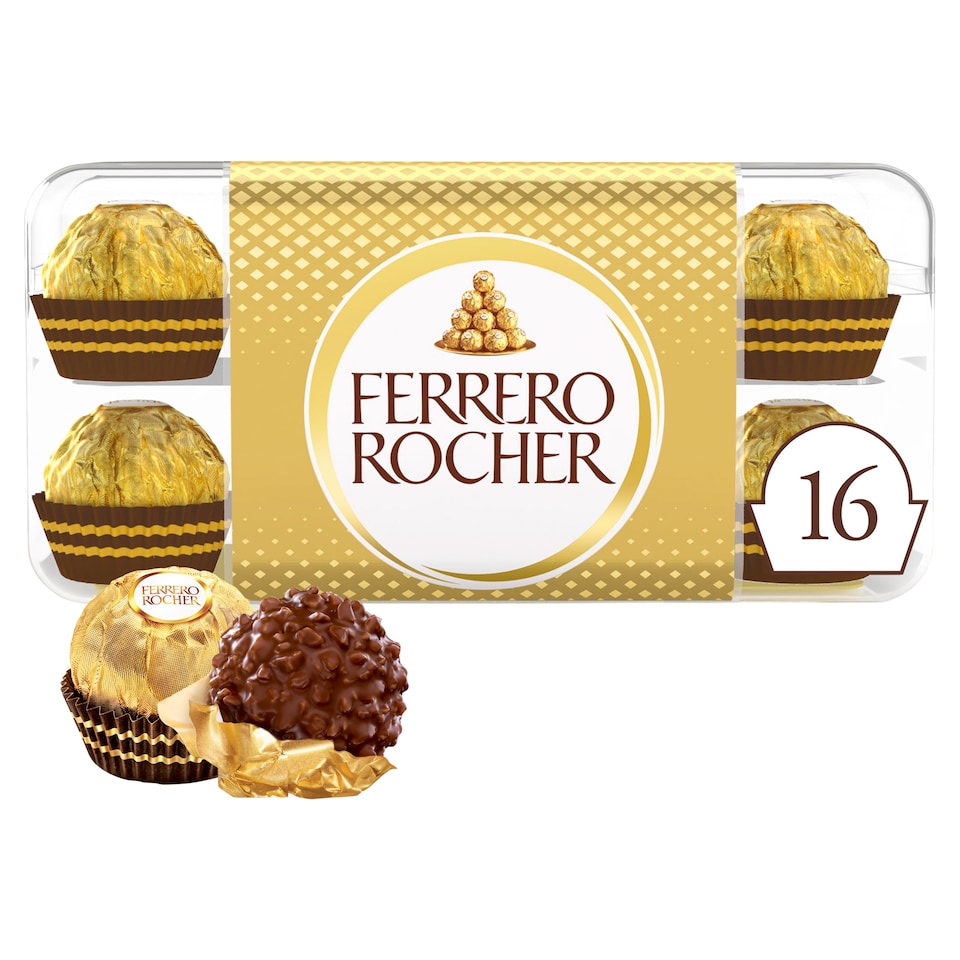 image 1 of Ferrero Rocher Chocolate Pralines Gift Box 16 Pieces 200g