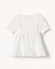 image 5 of F&F Girls Short Sleeved Lace Trim Top in White