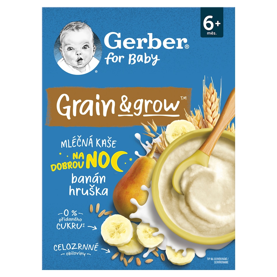 Gerber banános körtés tejpép, 6 hónapos kortól 200 g  1. kép