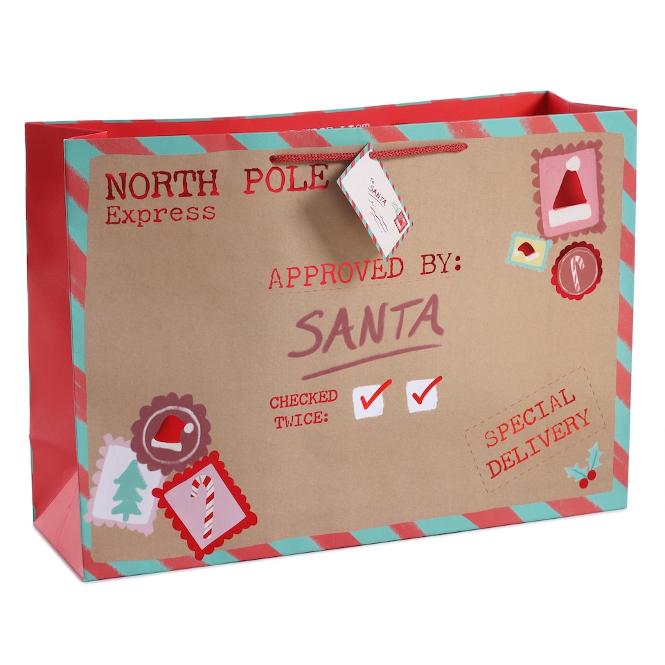 Tesco Santa Approved XL Christmas Gift Bag