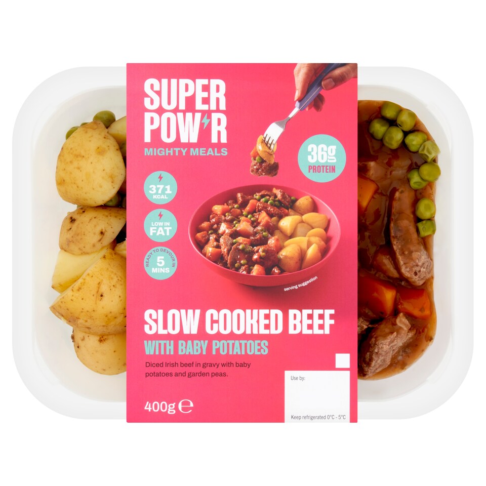 Super Pow'r Slow Cooked Beef with Baby Potatoes 400g