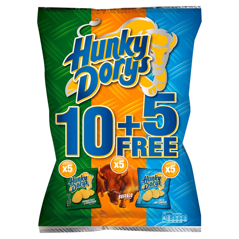 Hunky Dory Assorted 10 Pack +5Free 15X25g