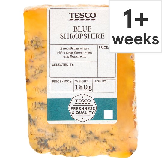 Tesco Shropshire Blue Cheese 180G Tesco Groceries