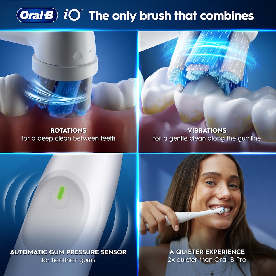 image 1 of Oral-B iO Series 2 Clean & Care White Electric Toothbrush & Travel Case