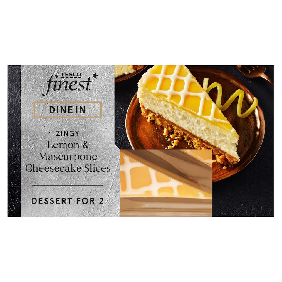 Tesco Finest Lemon & Mascarpone Cheesecake Slices 180g