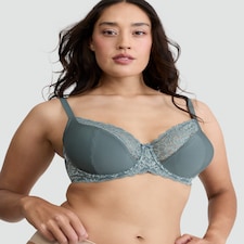 F&F 2-Pack Fuller Bust Lace Trim Bras in Green
