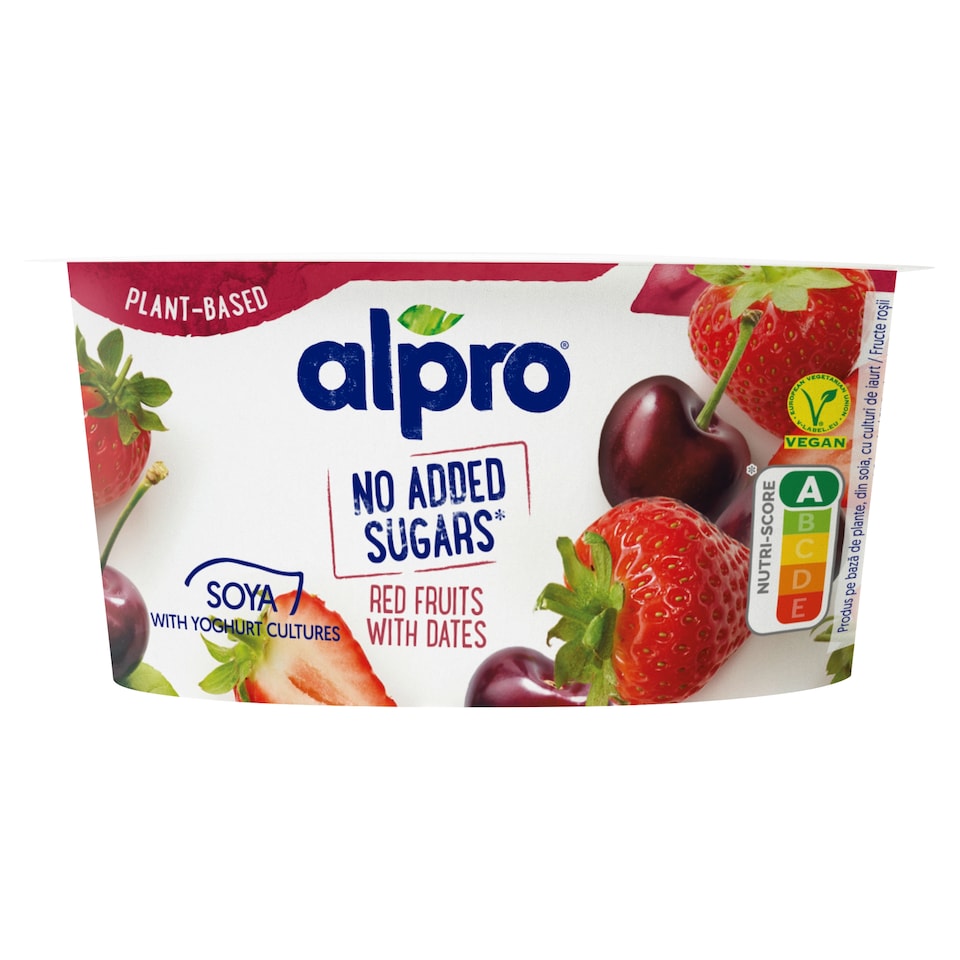obrázok 1 z Alpro sójová alternatíva jogurtu bez pridaného cukru višňa-jahoda-datle 135 g