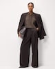 image 2 of F&F Pinstripe Double Breasted Co-ord Blazer in Brown