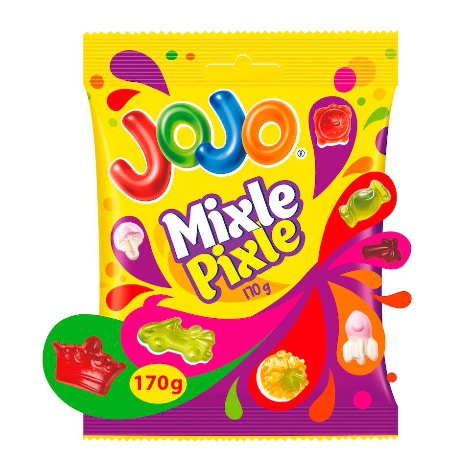 JOJO Mixle Pixle želé bonbóny s ovocnými příchutěmi 170g