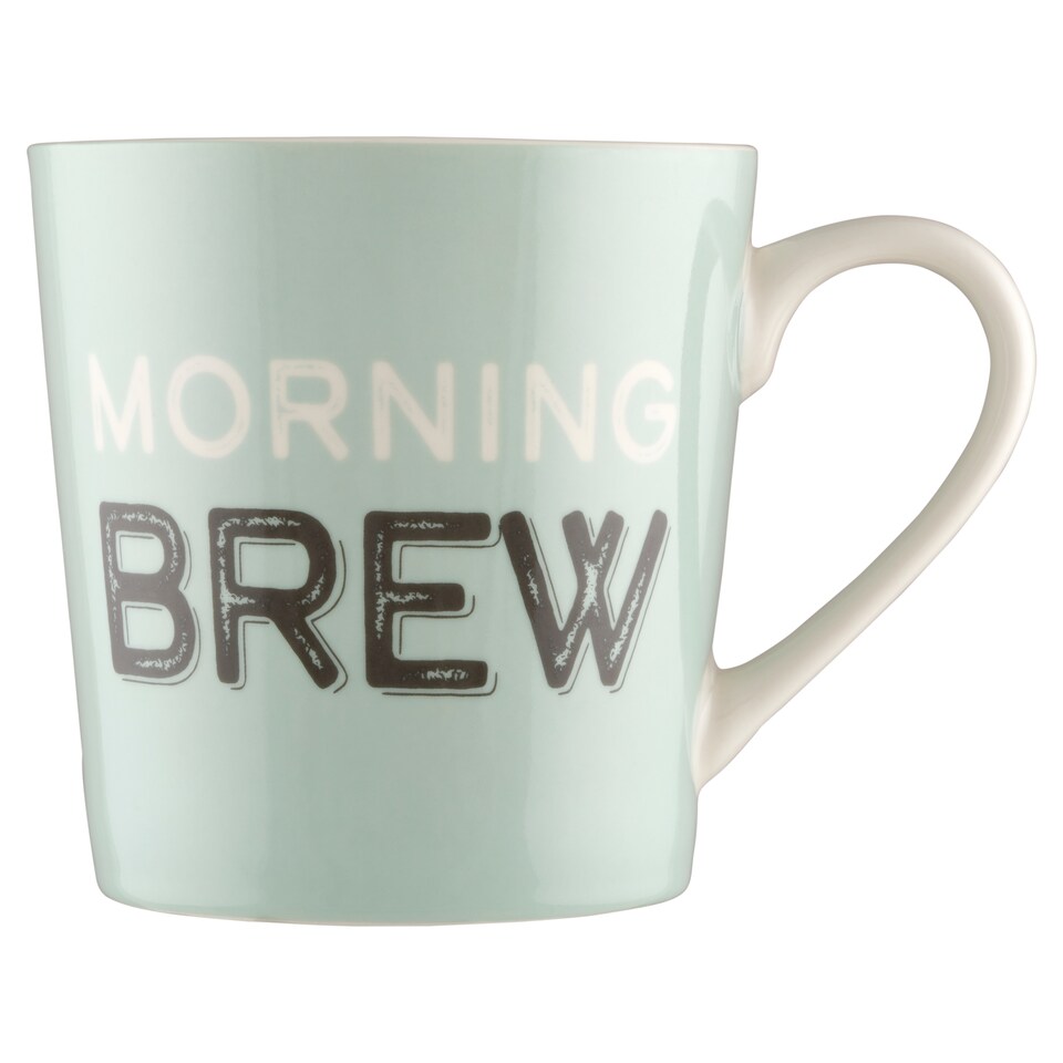 Tesco Morning Brew slogan hrnček