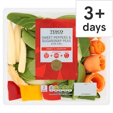 Tesco Sweet Peppers & Sugarsnap Peas Stir Fry 200g