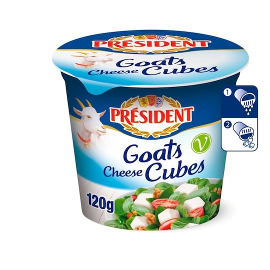 President Goats Cheese Cubes 300G Tesco Groceries