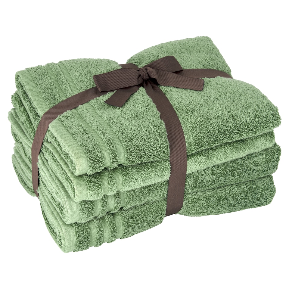 image 1 of F&F Home Egyptian Cotton Hygro Towel Bale Sage 4 Piece