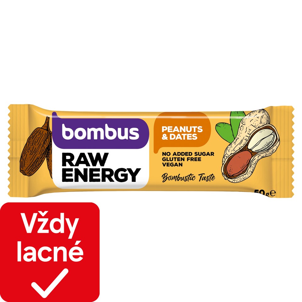 Bombus Raw Energy Peanuts & Dates 50 g