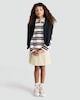 image 2 of F&F Girls Pure Cotton Stripe Print Rugby Shirt in Multi