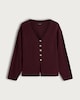 image 2 of F&F V Neck Buttoned Co-ord Cardigan in Burgundy