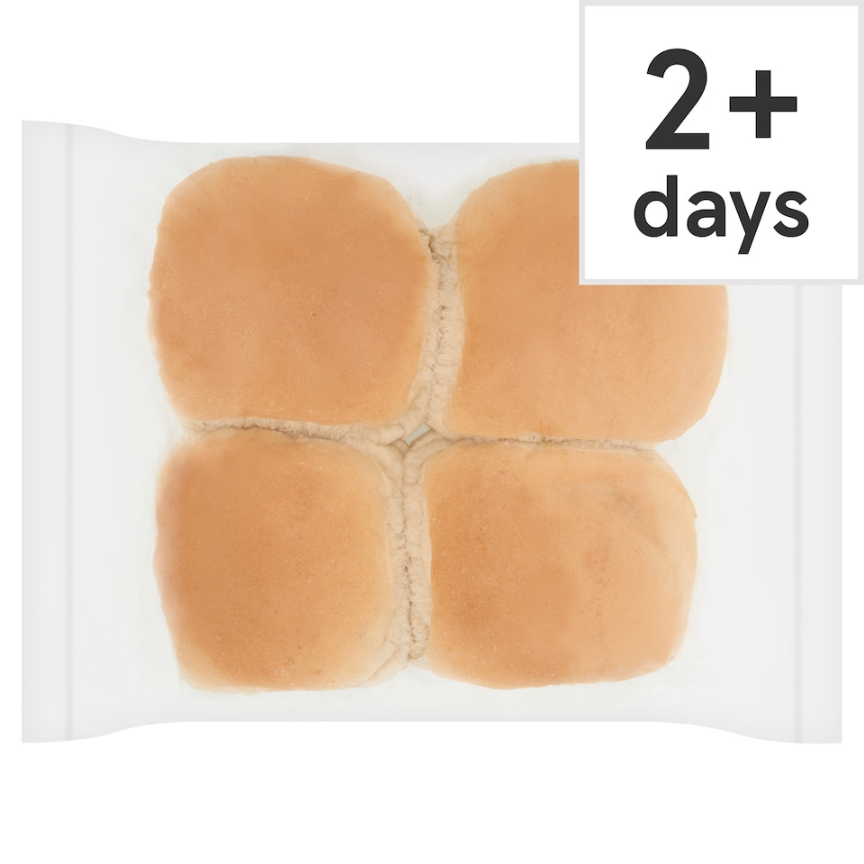 image 1 of Tesco White Large Baps 4 Pack
