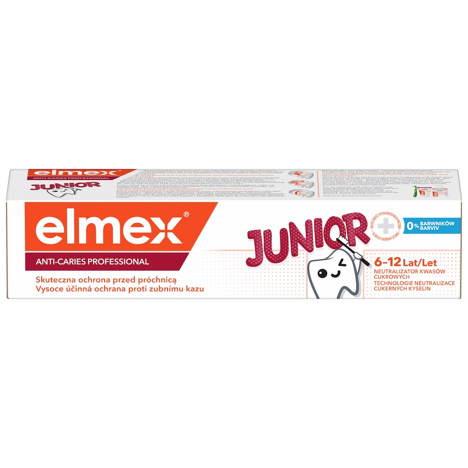 obrázok 1 z elmex® Anti-Caries Professional Junior detská zubná pasta pre deti vo veku 6-12 rokov