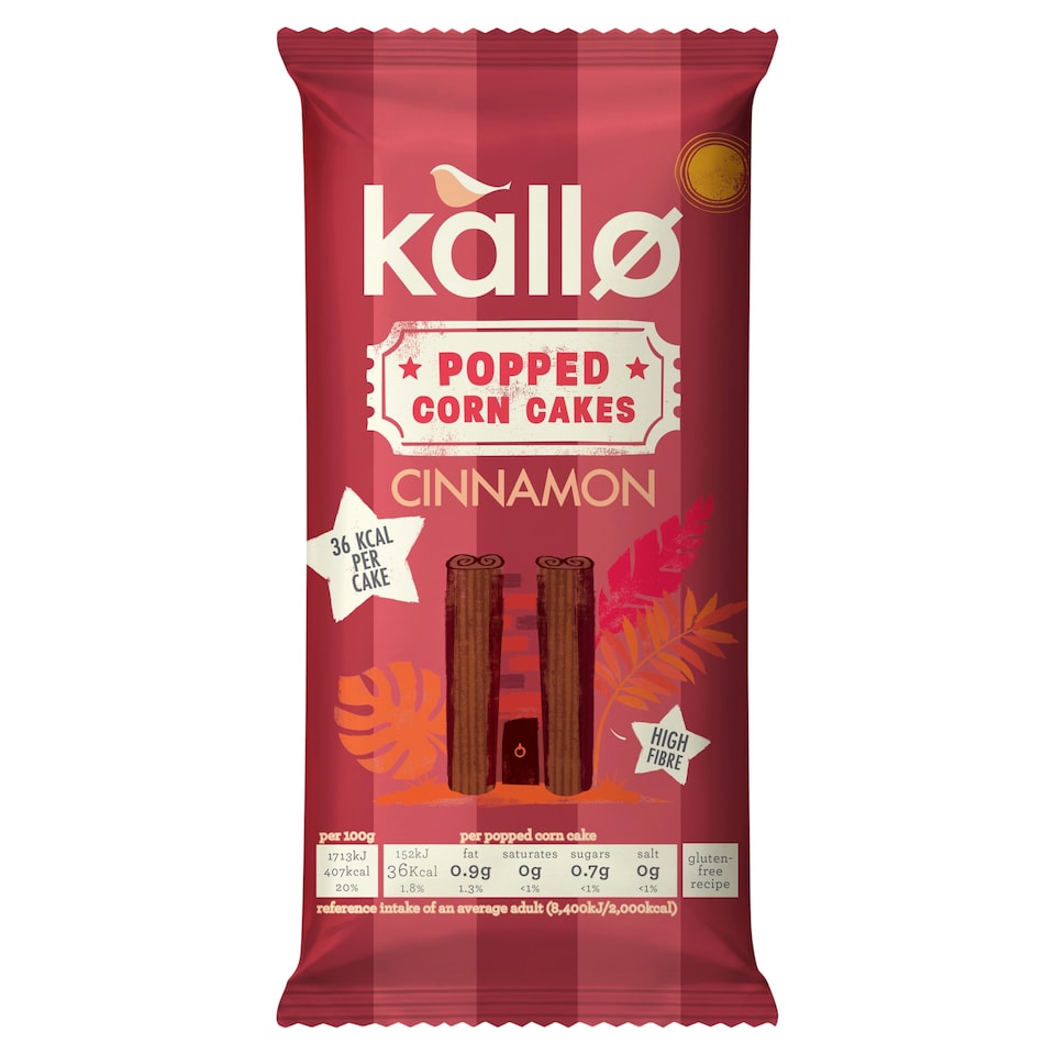 image 1 of Kallo Cinnamon Popped Corn Cakes 125g