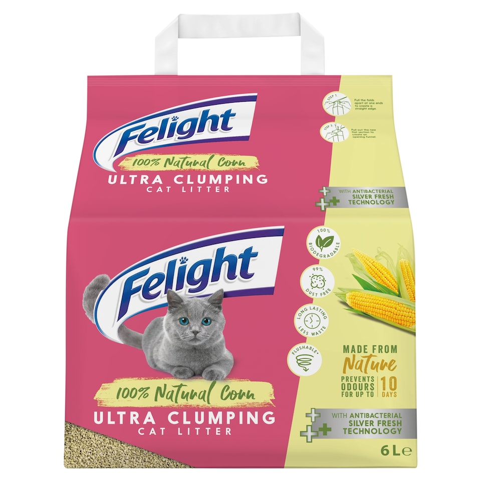 Felight Natural Corn Ultra Clumping Cat Litter 6L