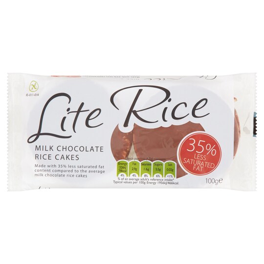 Lite Rice Milk Chocolate Rice Cakes 95G Tesco Groceries