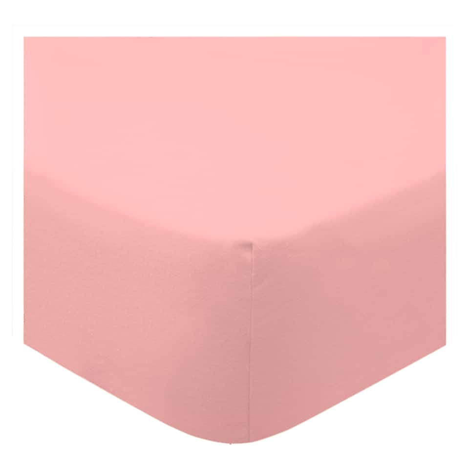Tesco Clay Pink 100% Cotton Fitted Sheet Single