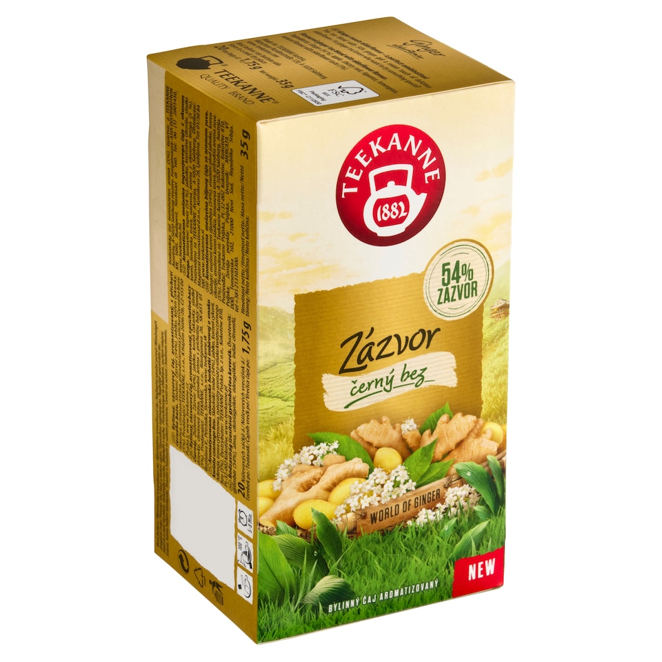 Obrázek 1 pro produkt Teekanne World of Ginger bylinný zázvorový čaj aromatizovaný 20 x 1,75g (35g)
