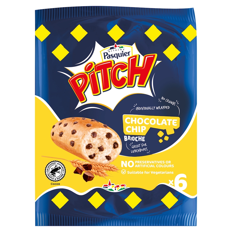 Brioche Pasquier Pitch Chocolate Chip Brioche 6 Pack