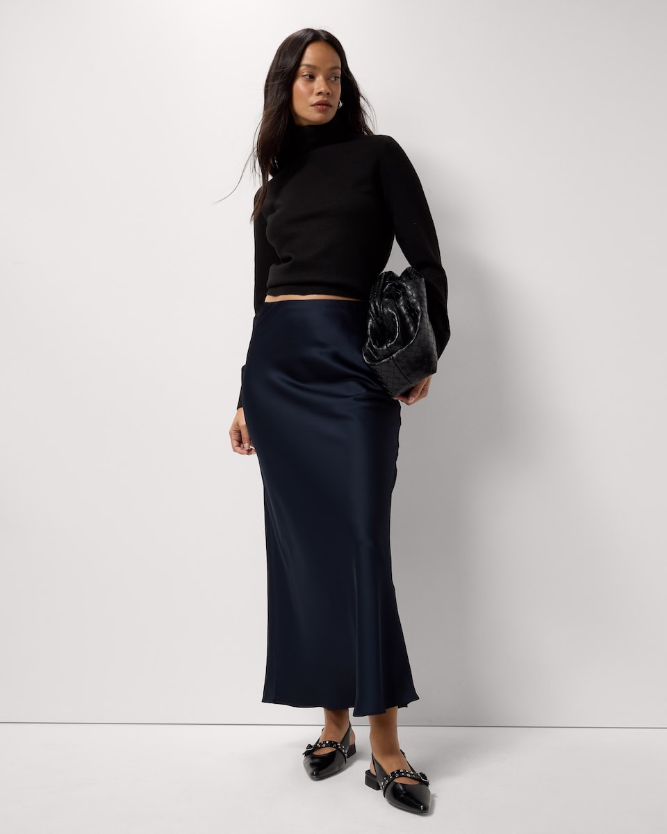 image 1 of F&F Roll Neck Jumper in Black