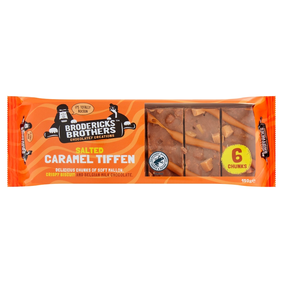 Broderick's Salted Caramel Crunch Slices 6 Pack 150G