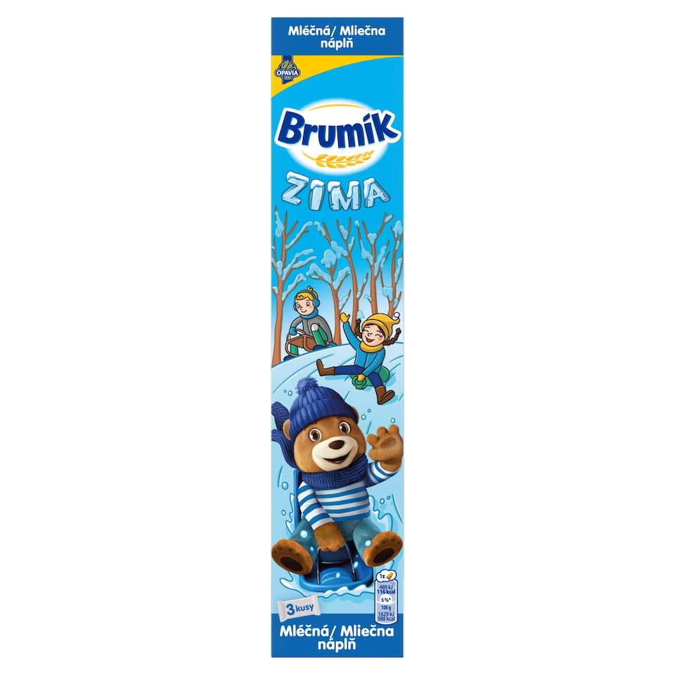 Opavia Brumík Milk Filling Fine Pastry 3 x 30 g (90 g)