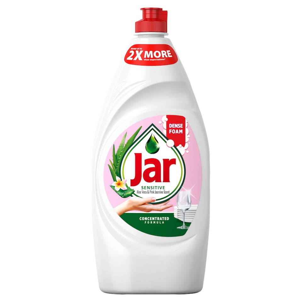 obrázok 1 z Jar Sensitive Aloe Vera & Pink Jasmine Prostriedok Na Umývanie Riadu Jemný K Rukám 900 ML