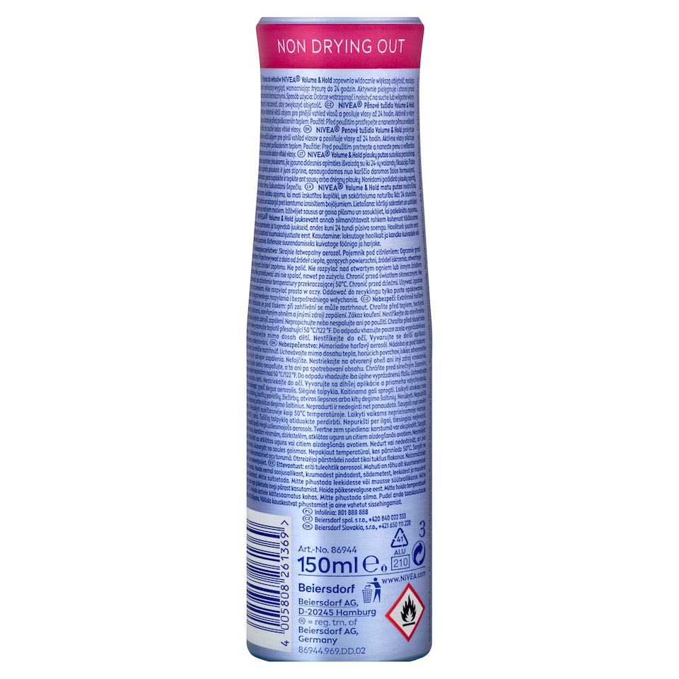 obrázok 1 z Nivea Volume & Hold Penové tužidlo 150 ml