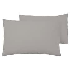 F&F Home Cotton Rich Mid Grey Housewife Pillowcase Pair