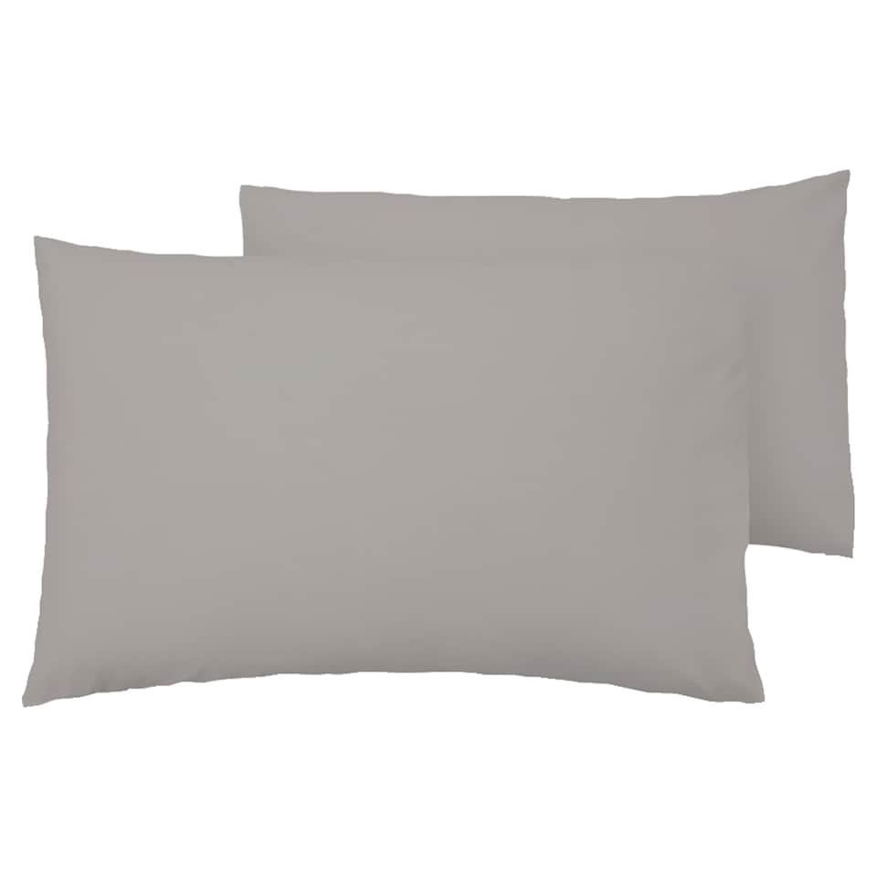 F&F Home Cotton Rich Mid Grey Housewife Pillowcase Pair