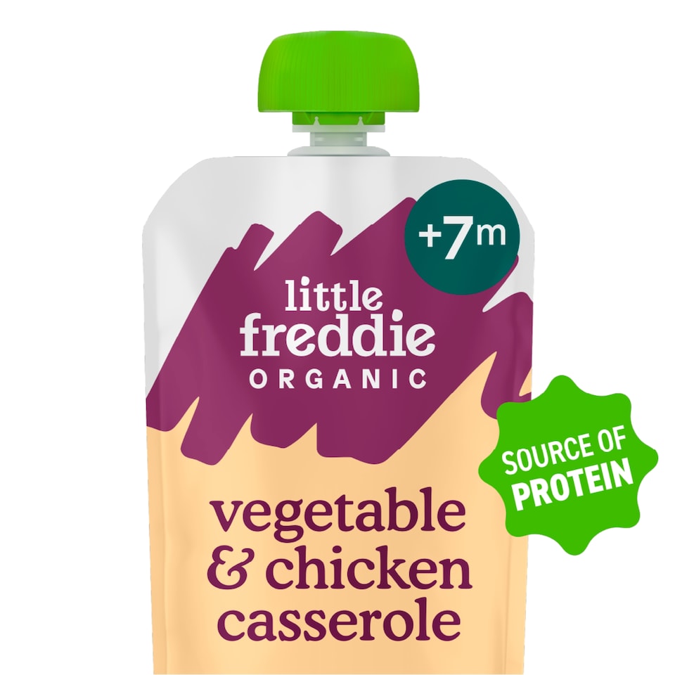 image 1 of Little Freddie Organic Chicken & Rice Casserole Baby Food Pouch 7+ Months 130g