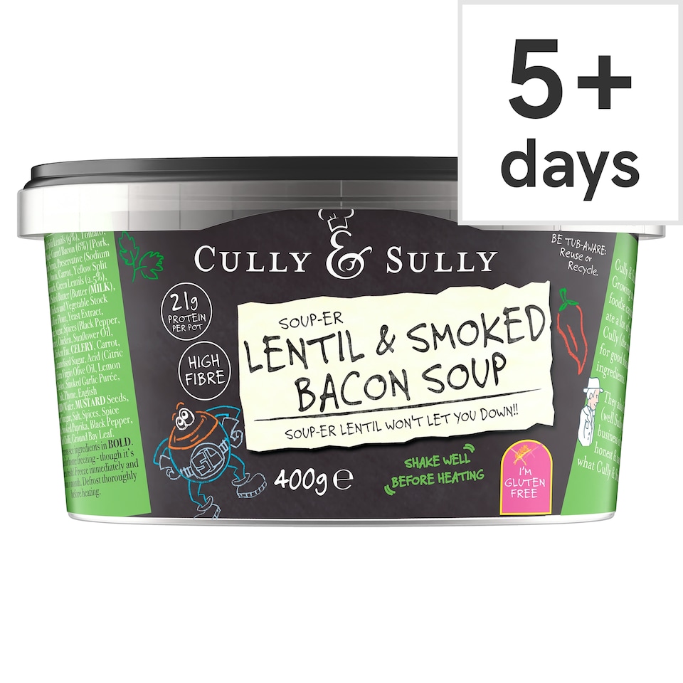 Cully And Sully Lentil And Bacon Soup 400G