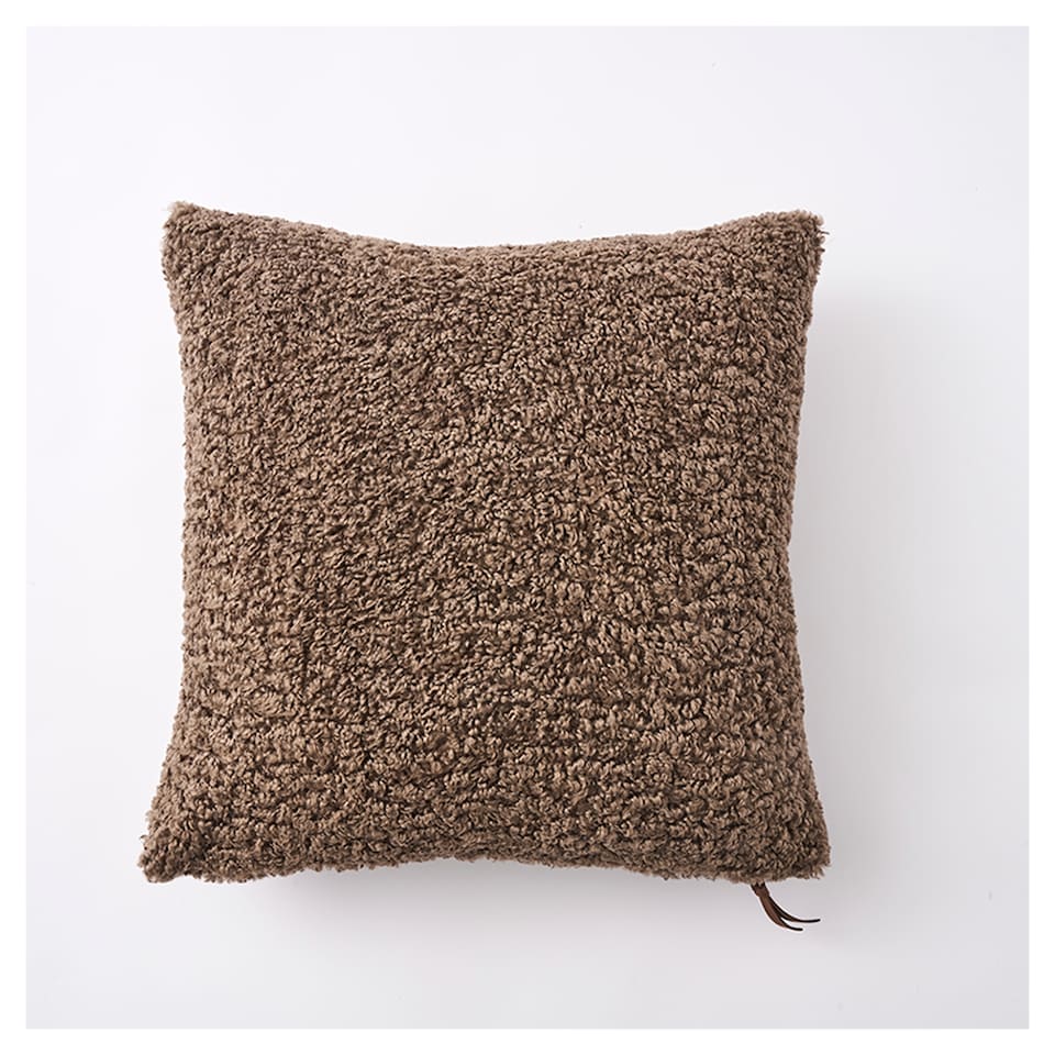 F&F Home Chocolate Boucle Cushion 45x45cm