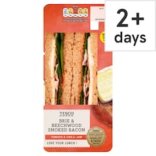 Tesco Brie & Smoked Bacon Sandwich with Chilli Jam