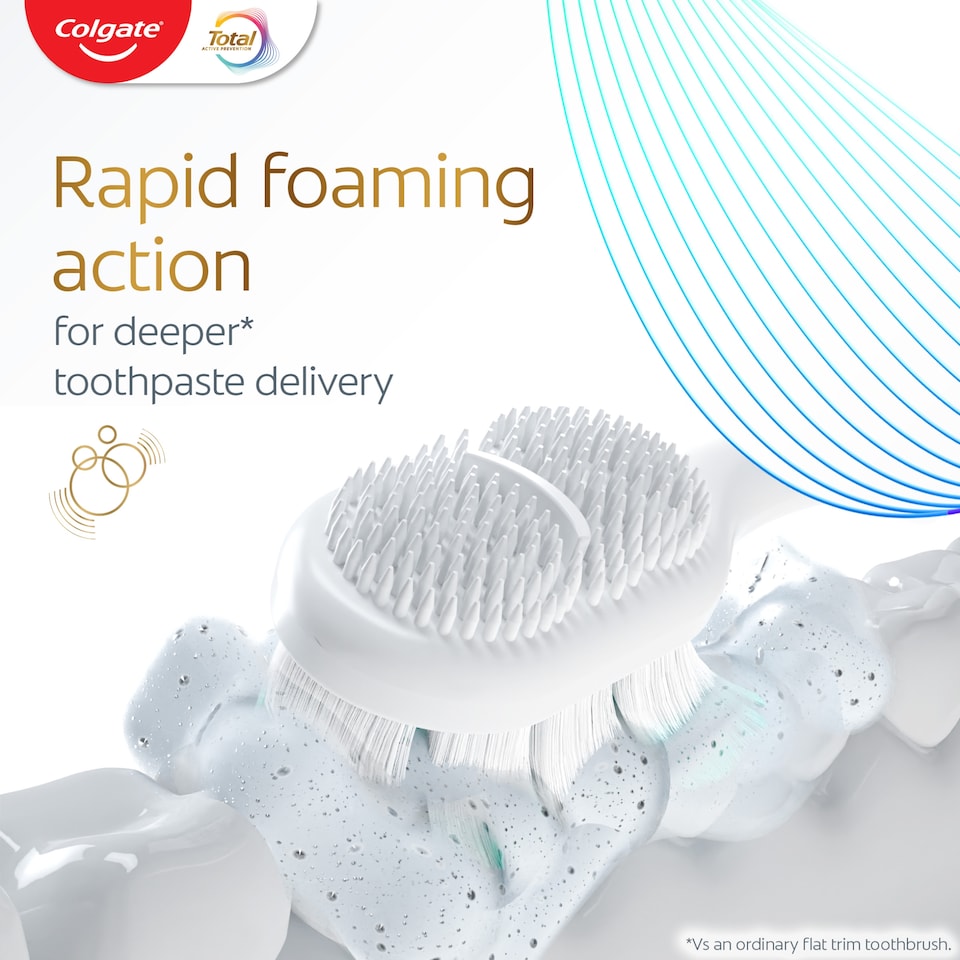 image 1 of Colgate Total Active Prevention Foaming Clean Medium Toothbrush 1 Pack