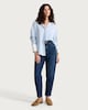 image 1 of F&F High Rise Slim Fit Mom Jeans in Navy